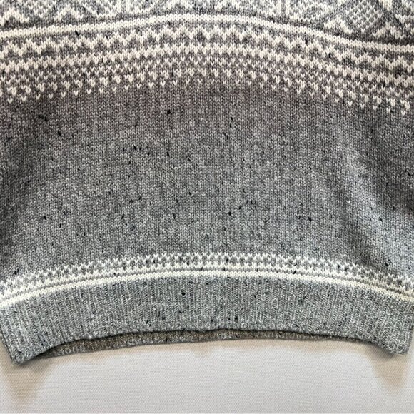 Tu Premium Clothing Mens Norwegian Pullover Sweater Large Gray Nordic Classic - Picture 5 of 11